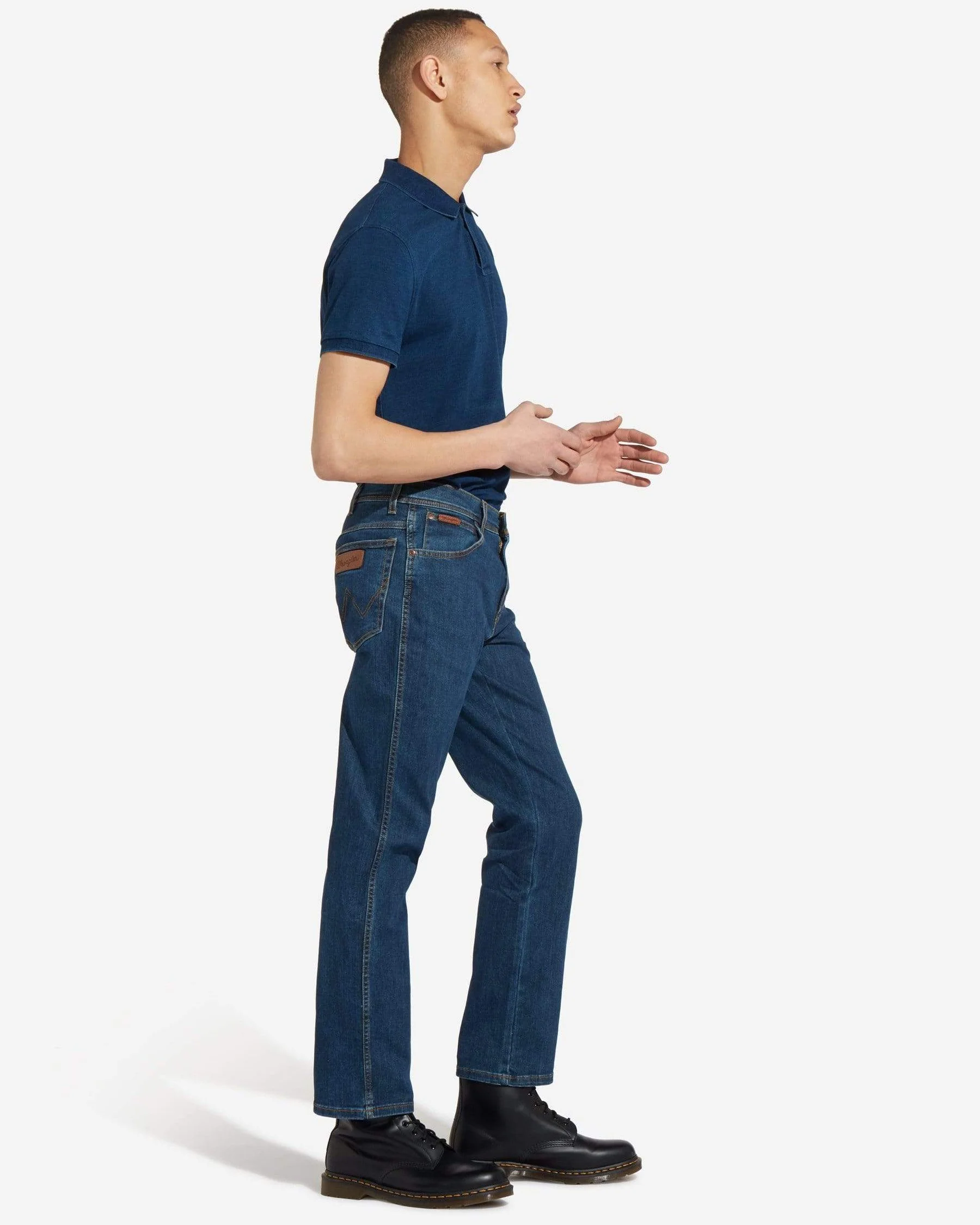 Wrangler Texas Stretch Authentic Straight Mens Jeans - Darkstone - Image 5