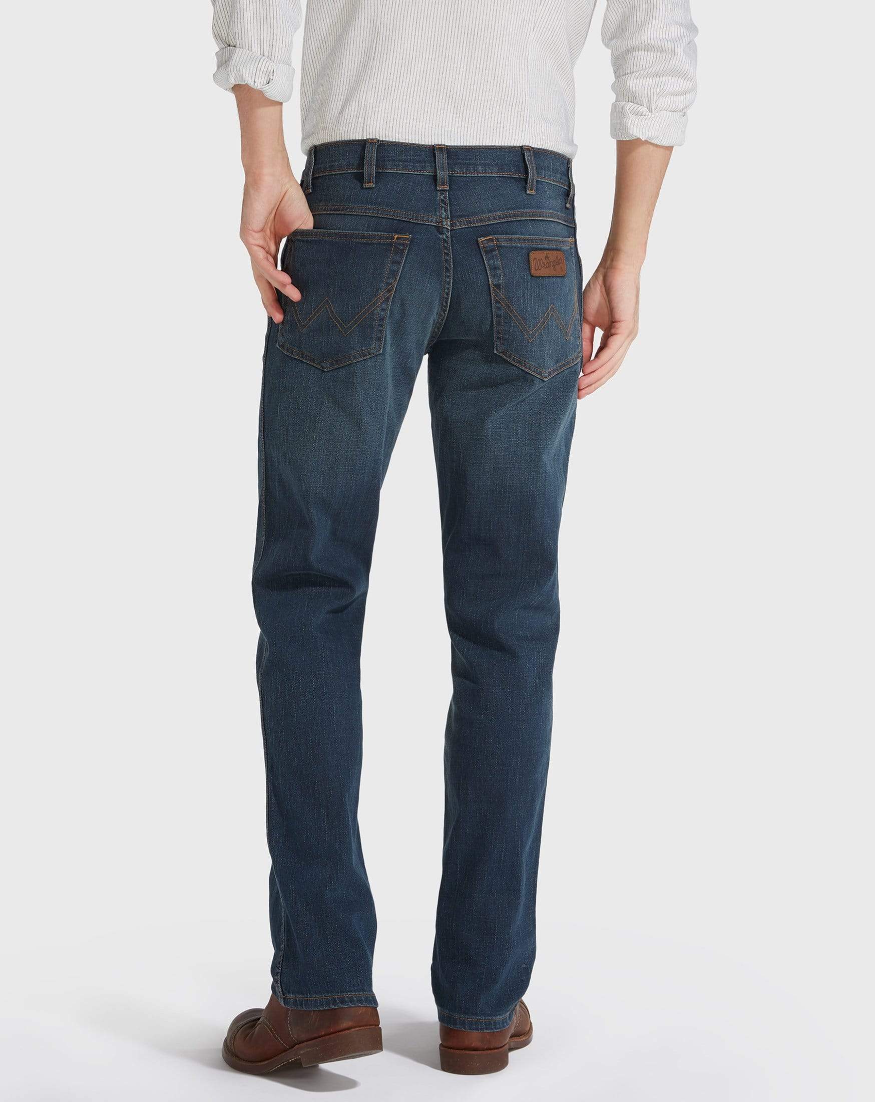 Wrangler Texas Stretch Authentic Straight Mens Jeans - Vintage Tint - Image 3