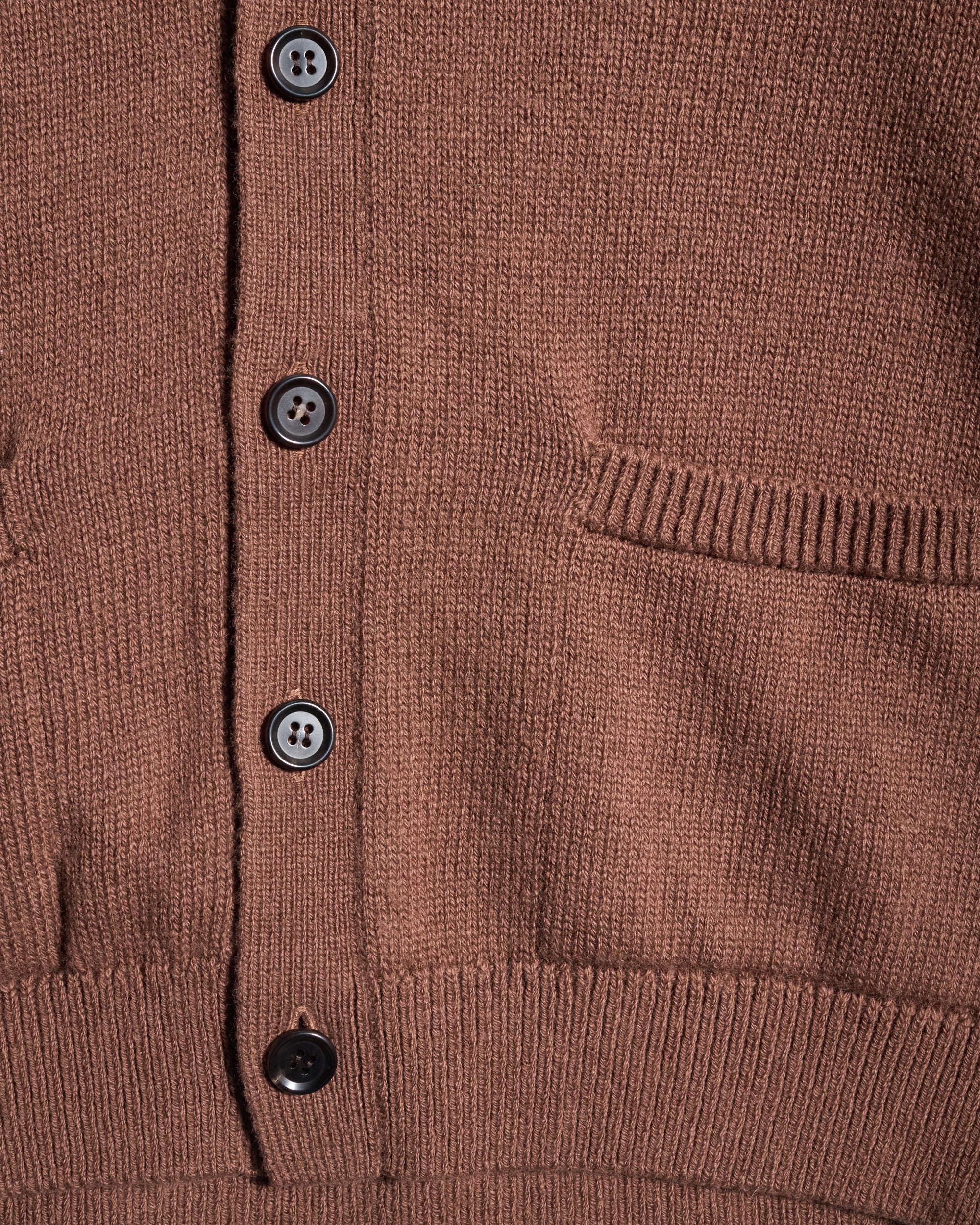 Yonetomi Washable Boumou Merino Wool Cardigan - Light Brown - Image 3